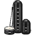 Zannaki Upgrade Large Metal Travel Pill Organizer, Waterproof Weekly Pill Box, Portable Aluminum Alloy Pill Case Container, BPA Free 7 Day Daily Medicine Organizer Holder for Vitamin,Pills,Supplement
