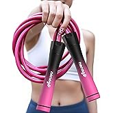 nonogo 1.1LB Weighted Jump Rope for Women – Adjustable 10mm Heavy PVC Skipping Rope for Fitness, Ideal for High-Intensity Training, MMA, Boxing, CrossFit, Weight-loss Workouts