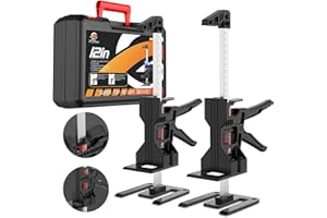 XClifes Labor Saving Handle 2 Pack,12 In all aluminum Construction Jack, Wall Tile Locator, Multi-Function Height Adjustment Lifting Device, Door Panel Lifting Cabinet Jack, Dynamic Load 470 LB
