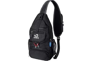 WATERFLY Packable Small Crossbody Sling Backpack Shoulder Chest Bag Daypack for Hiking Traveling
