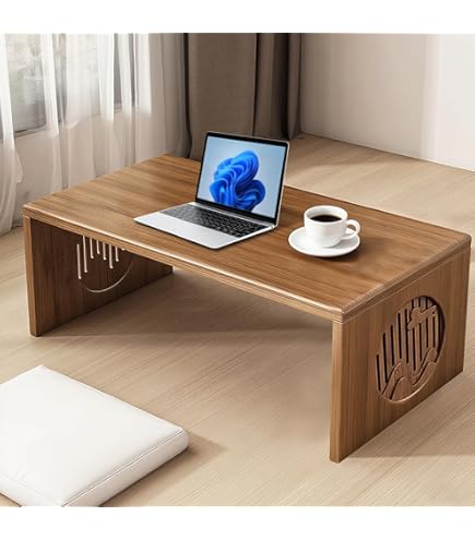 座卓 Amazon.com: TALSAK Round Folding Japanese-Style Low Table