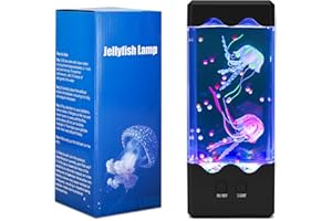 SUKIND Jellyfish Lamp, 7-Color Changing Light with 5 Levels Brightness Jellyfish Aquarium Fish lamp Home Decor, Children's Birthday Gift, Men's and Women's Holiday Gift, Christmas Gift