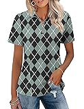 LOMON Women's Golf Shirts 1/4 Zipper Short Sleeve