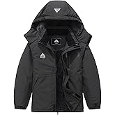 IDTALHZY Kids Waterproof Ski Jacket with Detachable Hood