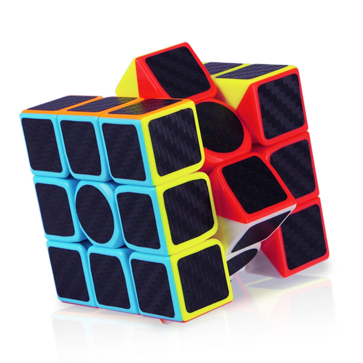Aiduy 3x3x3 Zauberwürfel Speed Cube Kohlefaser Aufkleber für Smooth Magic Würfel Puzzles