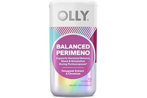 OLLY Balanced Perimeno Capsules, Supports Hormonal Balance, Mood & Metabolism During Perimenopause,* Fenugreek Extract, Chromium, 30 Day Supply - 30 Count