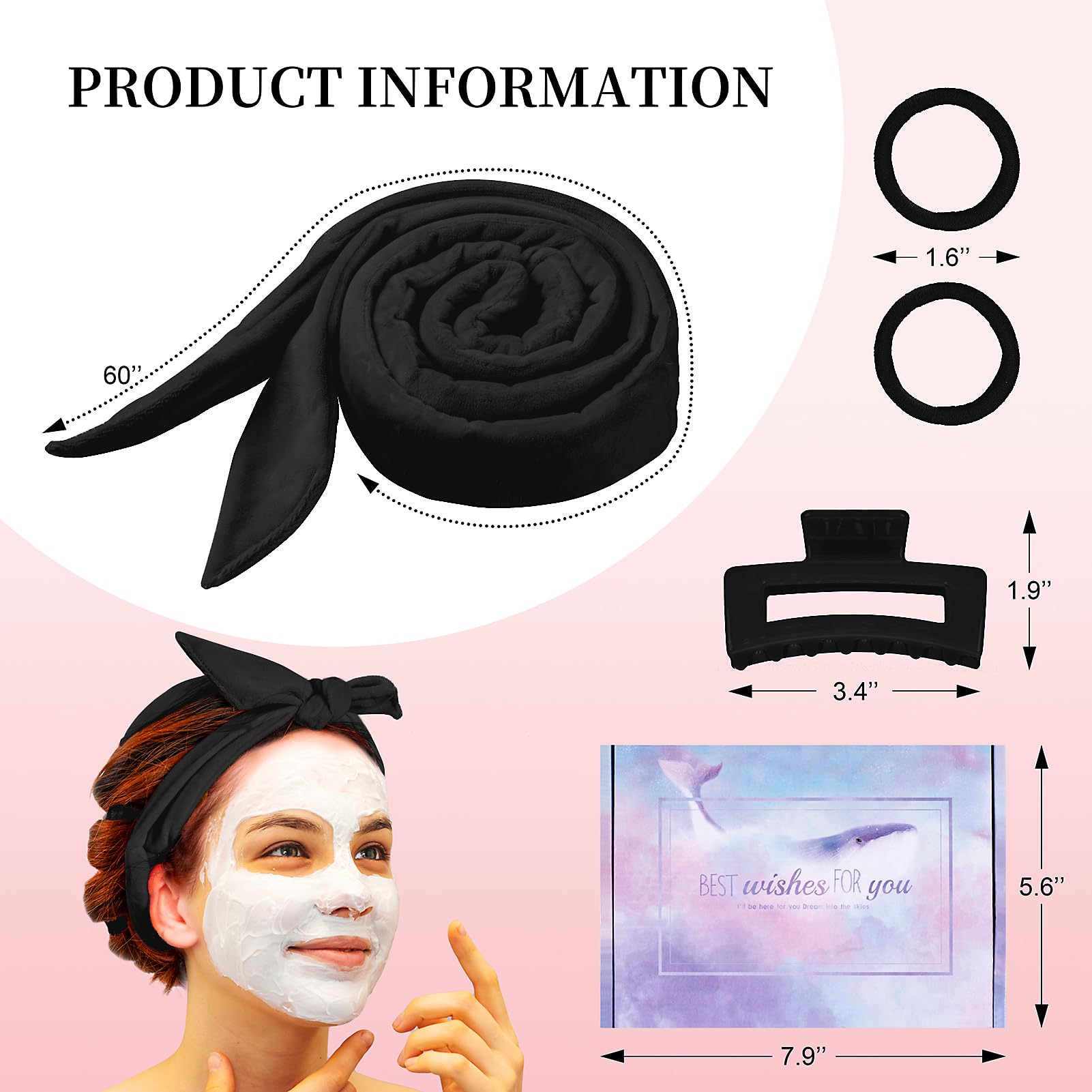 Heatless Curling Rod Headband, Upgraded 60
