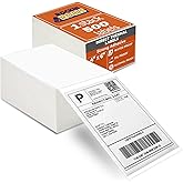 Rockin Rolls Direct Thermal Shipping Labels - Pack of 500-4x6 Thermal Labels Fanfold, Thick, Commercial Grade, Waterproof, Smudge Proof Mailing & Address Labels, Perforated & Strong Adhesive