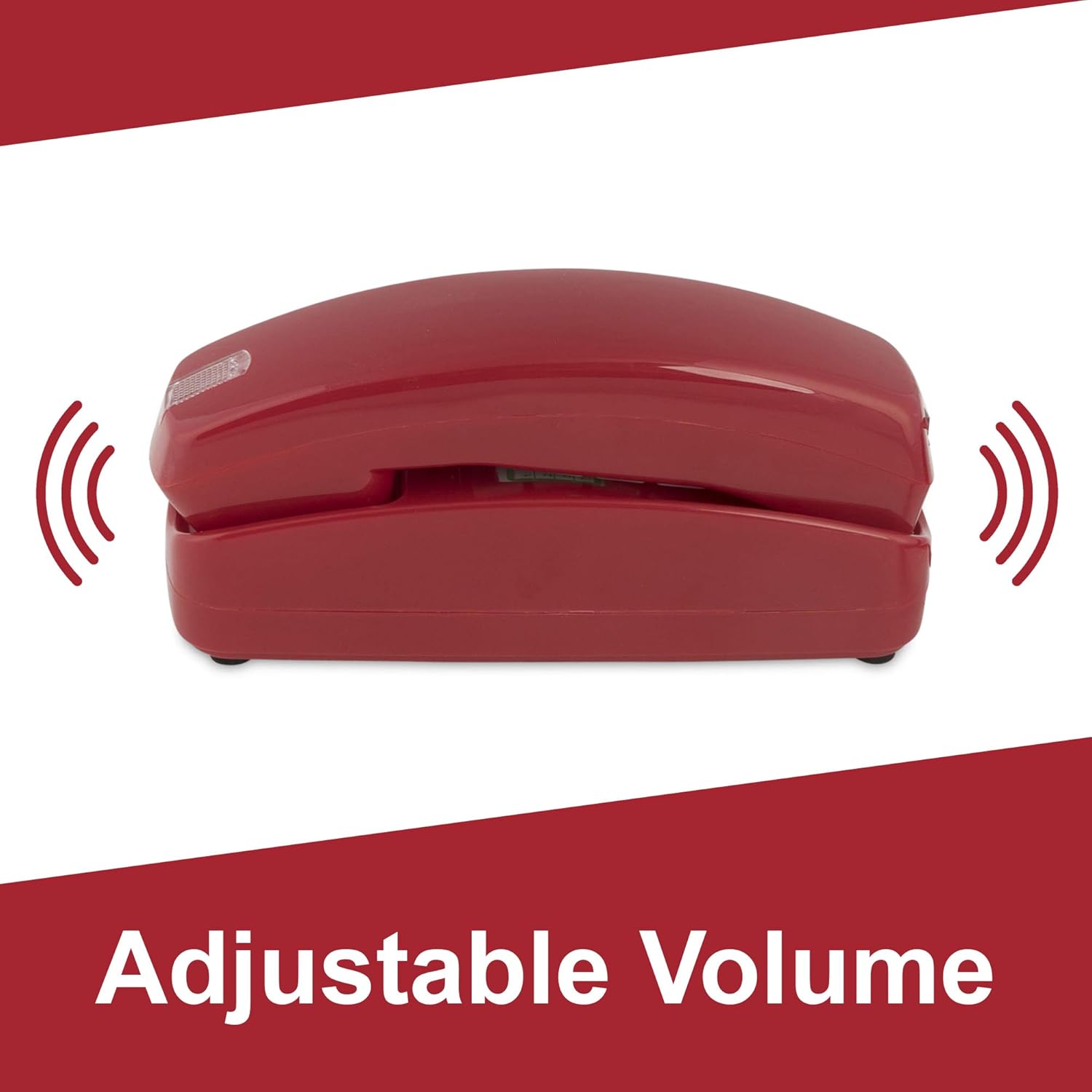 Corded Phone - Phones for Seniors - Phone for Hearing impaired - Crimson Red - Retro Novelty Telephone - an Improved Version of The Princess Phones in 1965 - Style Big Button - iSoHo Phones : Office Products