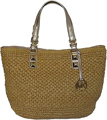 michael kors straw tote bag
