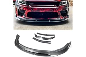 SIPIDEAUT Front Bumper Lip Spoiler Front Lip Lower Chin Spoiler Compatible with Dodge Charger SRT Hellcat Scat Pack Widebody 2020-2023 (Carbon Fiber Style)