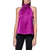 Trina Turk Women's Satin Halter top, Geranium