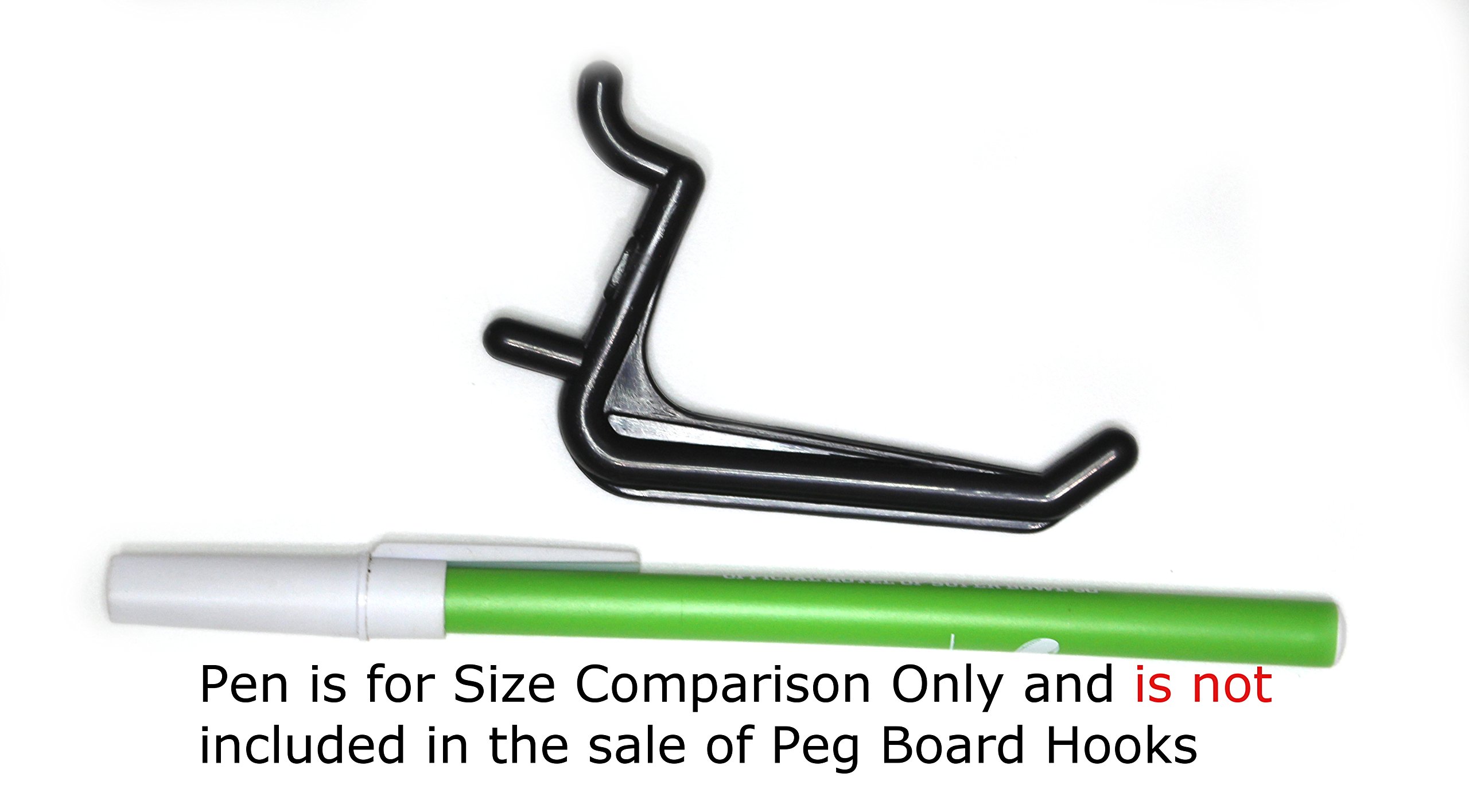 50 Pack Of JUMBO Pegboard Hooks Black Garage Tools Hammer Air Tool