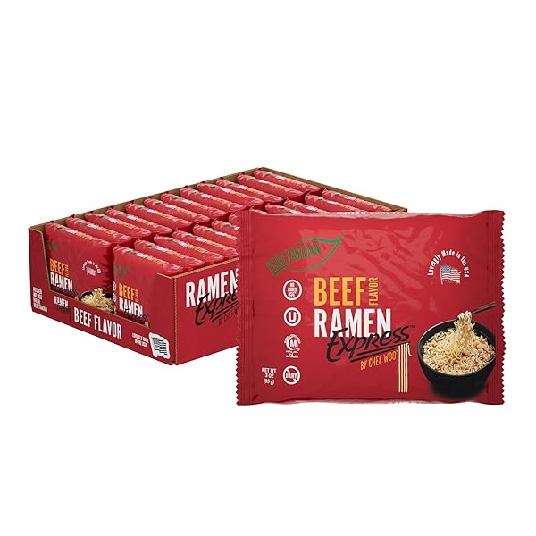 RAMEN EXPRESS BEEF FLAVOR RAMEN NOODLE PACKS, 3...