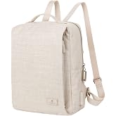 Nordace Siena II Mini Smart Backpack for Everyday Use with USB Charging Port, Water Resistant - Sleek Laptop Backpack for Daily Tasks, Work, and Casual Adventures (Beige)