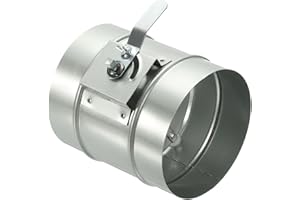 YOKIVE 6 Inch HVAC Duct Manual Volume Backdraft Damper, 1 Pcs Galvanized Iron Airflow Ducting Branch Vent Damper Air Control 
