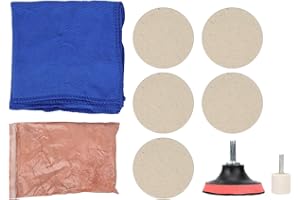 Glass Polishing Kit Car Windscreen Glass Scratch Remover Cerium Oxide Polishing Powder Polishing Pad and Wheel for Windscreen