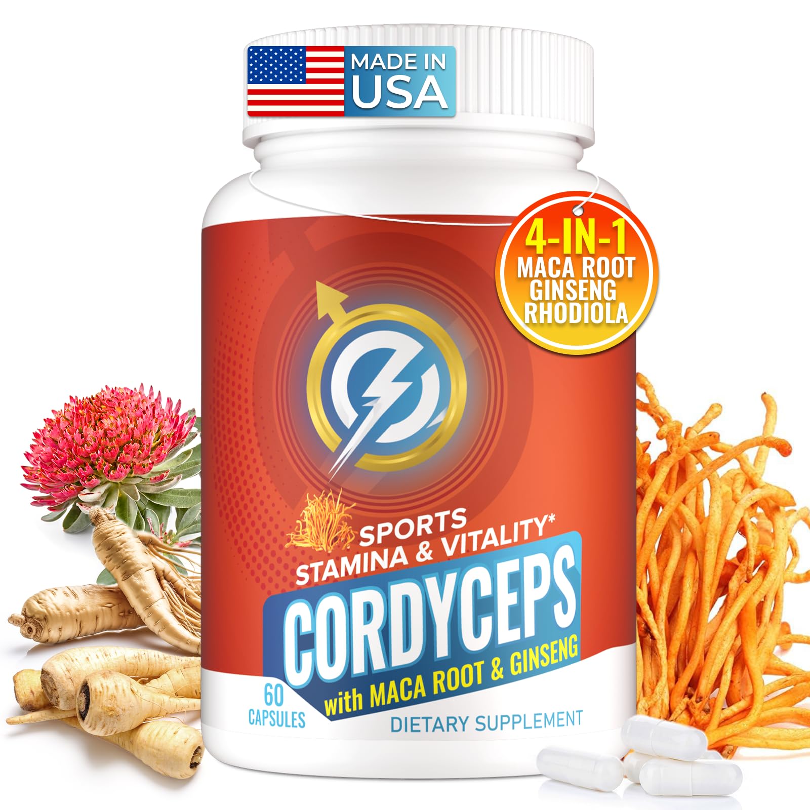 Cordyceps Mushroom Capsules - Immune & Energy