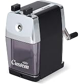 CARL Pencil Sharpener, CC-2000, Black, 5-Point Selector. Manual, Quiet for Office and Home Desks, School Classroom, CUI19018