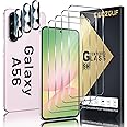 [4+3 Pack] Screen Protector Compatible with Galaxy A56 5G, 4 Tempered Glass with 3 Camera Lens Protectors, High Clarity, Anti-Shatter, Bubble Free