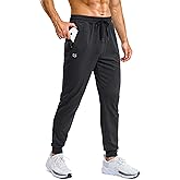 G Gradual Men's Sweatpants with Zipper Pockets Stretch Tapered Joggers Quick Dry Athletic Workout Gym Pants for Men