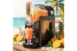SOLIDEE Slushy Machine No Ice Needed, Slushie Maker with Self-Cleaning Function, LED Display, Frozen Drink Maker with 5 Prese