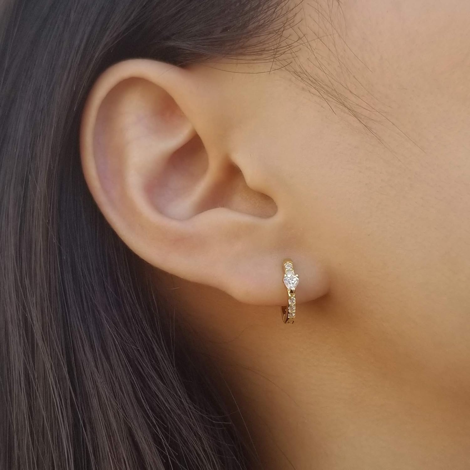 Cubic Huggie Hoops, Dainty Gold Hoops, Vermeil Earrings, Sterling Silver Huggie Hoops, Tiny Hoop Earrings, Minimalist Huggies, ALANA HOOPS