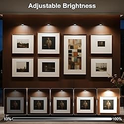 maylit 6 Pack RGBW Picture Lights for