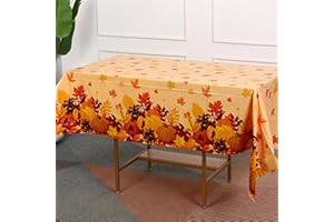 MYSXN Thanksgiving Tablecloth,PE Table Cover,54x108 Inch Disposable Table Decoration