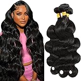CSCHS 12A Human Hair Bundles 22 24 26 Inch Body Wave Bundles Human Hair 100% Unprocessed Brazilian Virgin Hair Quick Weave Ex