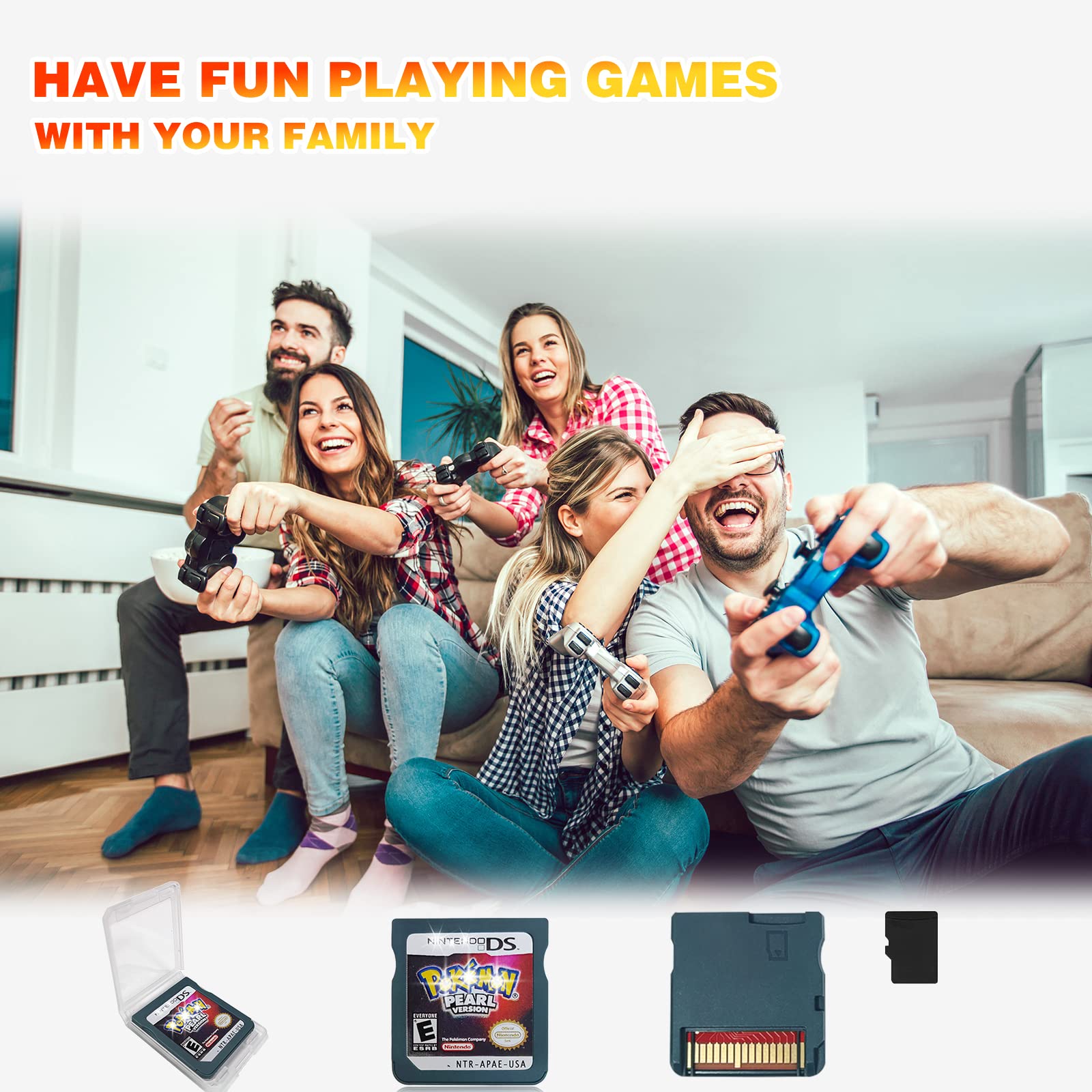 YIXIND Pokemon Soul Silver,Heart Gold,Platinum, Diamond,Pearl Version Game Cartridges Game Card for Compatible NDS/NDSL/NDSI/NDSLL/NDSXL/3DS/2DS