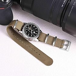 BISONSTRAP Nylon Watch Bands for Men, One-Piece