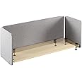 VIVO Clamp-on Privacy Panels 60 x 24 inch (x1), 24 x 24 inch (x2), Sound Absorbing Cubicle Desk Dividers, 3 Acoustic Partitions, Gray, PP-3-V108G