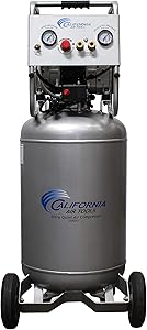 California Air Tools 20020 Ultra Quiet & Oil-Free Air Compressor 2.0 Hp, 20.0 Gal. Steel Tank Air Compressor