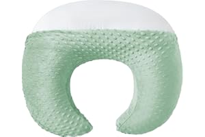 BLACKLEAF BABY Nursing Pillow with Nursing Pillow Cover for Breastfeeding Moms, Extra Large Ultra-Soft Breastfeeding Pillows for Infant Newborn Baby Boy Girl (Green)