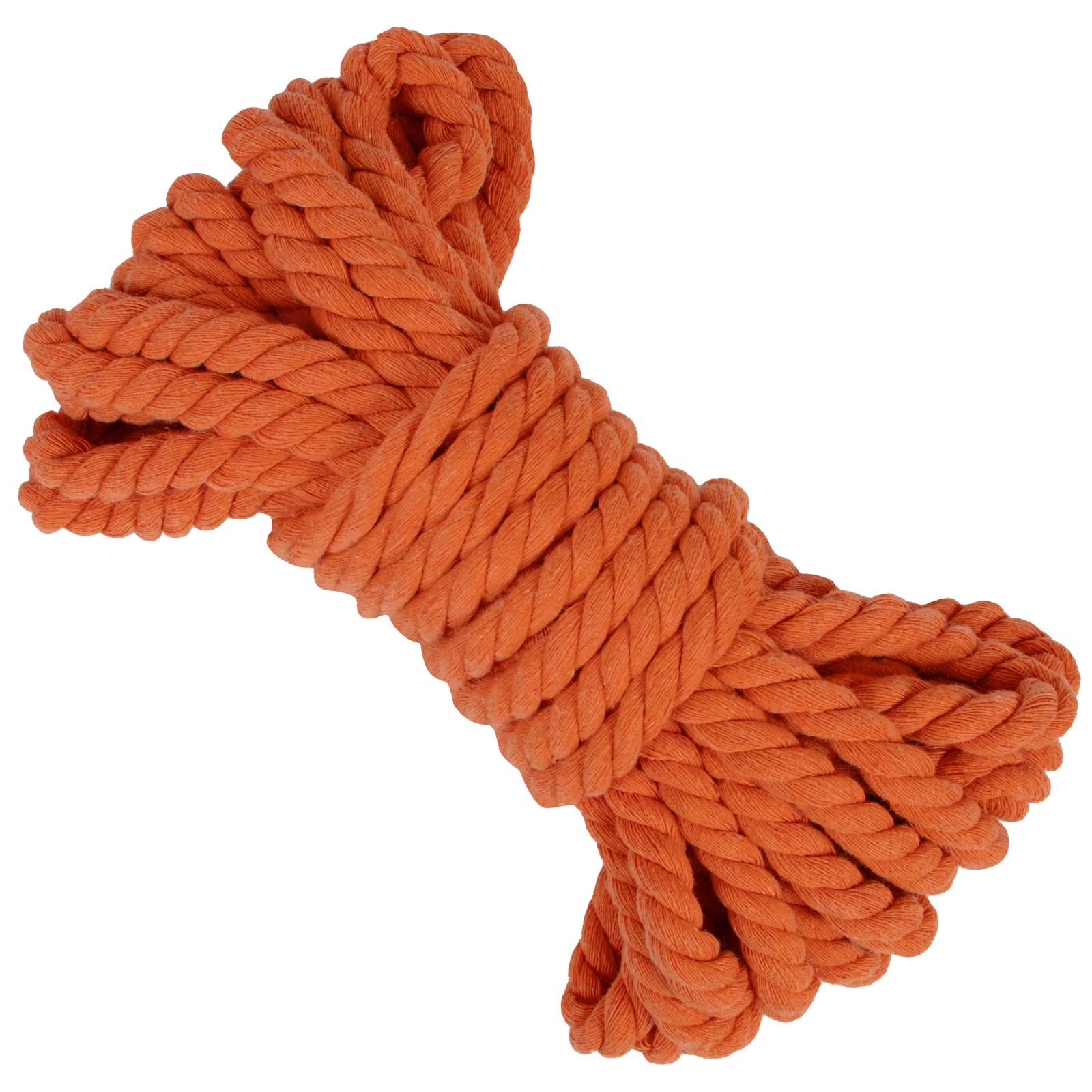 LEREATI 8mm Macrame Cord 10m Thick Macrame Rope Soft Cotton Rope, Natural Cotton Twine String for Macrame Plant Hanger, Wall Hanging, Knitting, DIY Crafts, Gardening, Decoration (Orange) — image 1