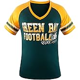 Simapak Womens Football Fans Athletic City Raglan T-Shirts - Green & Yellow