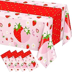 WNINK 4 Pack Strawberry Tablecloths Strawberry