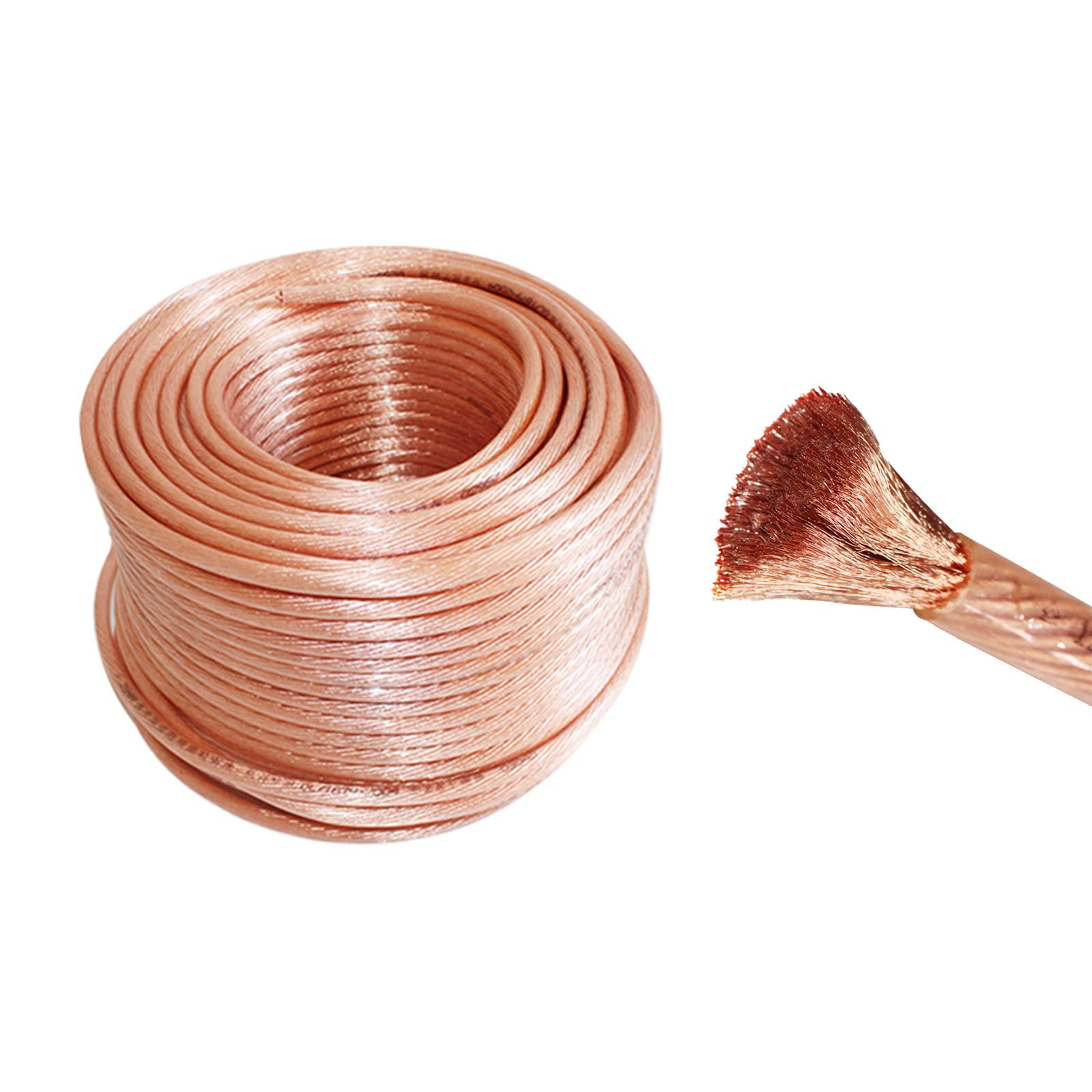TEN-HIGH Earth Cable 99.9% Copper Cable Wire Copper Standard Spot Welding Machine Secondary Winding Soft Cable, Grounding Cable Wire and Cable (5m, 10 mm²)
