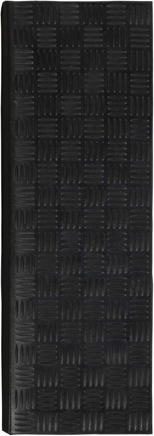 Set of 5 Bullnose Rubber NonSlip Stair Treads 30" x 10" Weatherproof Black
