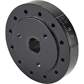 SBC Harmonic Balancer, 6-3/4 Inch Steel Replacement for 262-350 Engines | For 1955-1995 Small Block Chevy, OE-Style Replacement, Black Finish, Also Fits 348-409 W-Block Engines