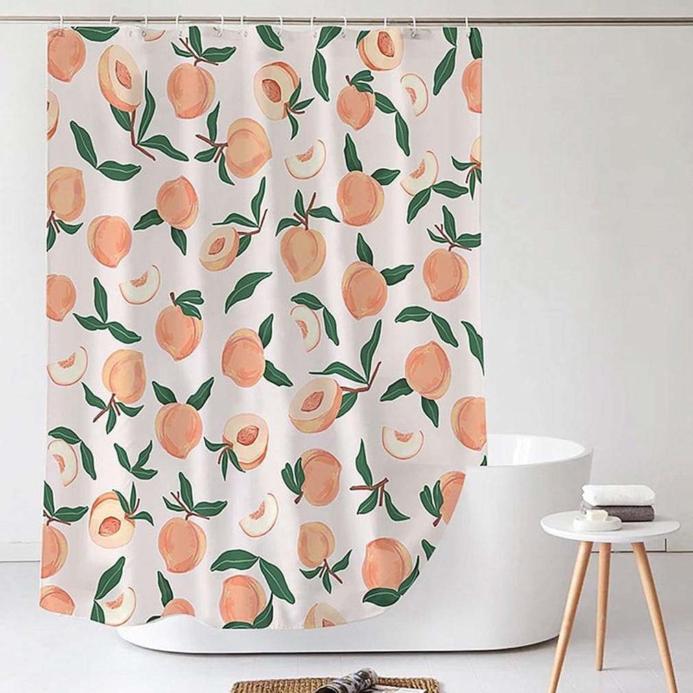 Decorative Peach Cheetah Shower Curtain 72 x 72 Inch