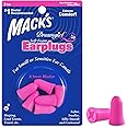 Mack's Dreamgirl Soft Foam Earplugs, 3 Pair, Pink - Small Ear Plugs for Sleeping, Snoring, Studying, Loud Events, Traveling &