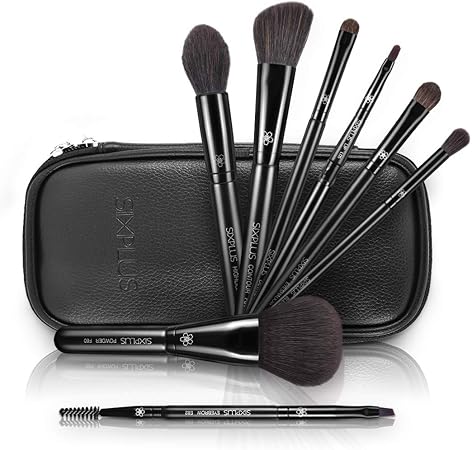 Amazon Sixplus ブラックメイクブラシ8本セット Dawnシリーズ Sixplus メイクアップブラシ 通販