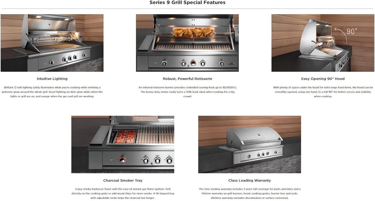 review DCS Evolution Freestanding Gas Grill with Rotisserie (BE1-36RC-L-CAD1-36E), 36-Inch, Propane