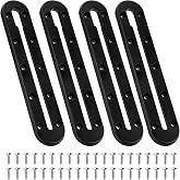 Kayak Track Mount, Kayak Rail Track, Kayak Low Profile Gear Track | for Fishing Rod Holder, Cup Holder, Paddle Holders, Anchor Cleats (9 in, 10 Holes, 4 Pieces)