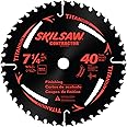 SKIL 75940 Titanium 7-1/4-Inch 40 Tooth ATB Thin Kerf Crosscutting Saw Blade with 5/8-Inch and Diamond Knockout Arbor