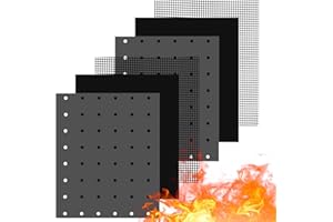 Yetene 6 Pack Reusable Liners for Toaster Oven Non Stick Fryer Mat Air Fryer Oven Liners Easy Clean Toaster Mat Compatible with Cuisinart, Ninja, Kalorik Air Fryer Microwave Oven Toaster(9 x 11 Inch)