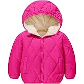 Cuddomper Baby Girls Winter Coat Toddler Puffer Jackets Fleece Outwear 12M-5T