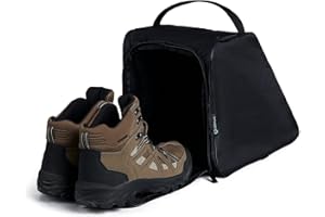 Case4Life Black Water Resistant Boot Bag Ideal for Work Boots, Walking Boots, Hiking Boots Or Rugby/Soccer Boots